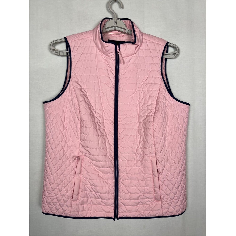 Talbots Pink and Blue Quilted Women's Vest